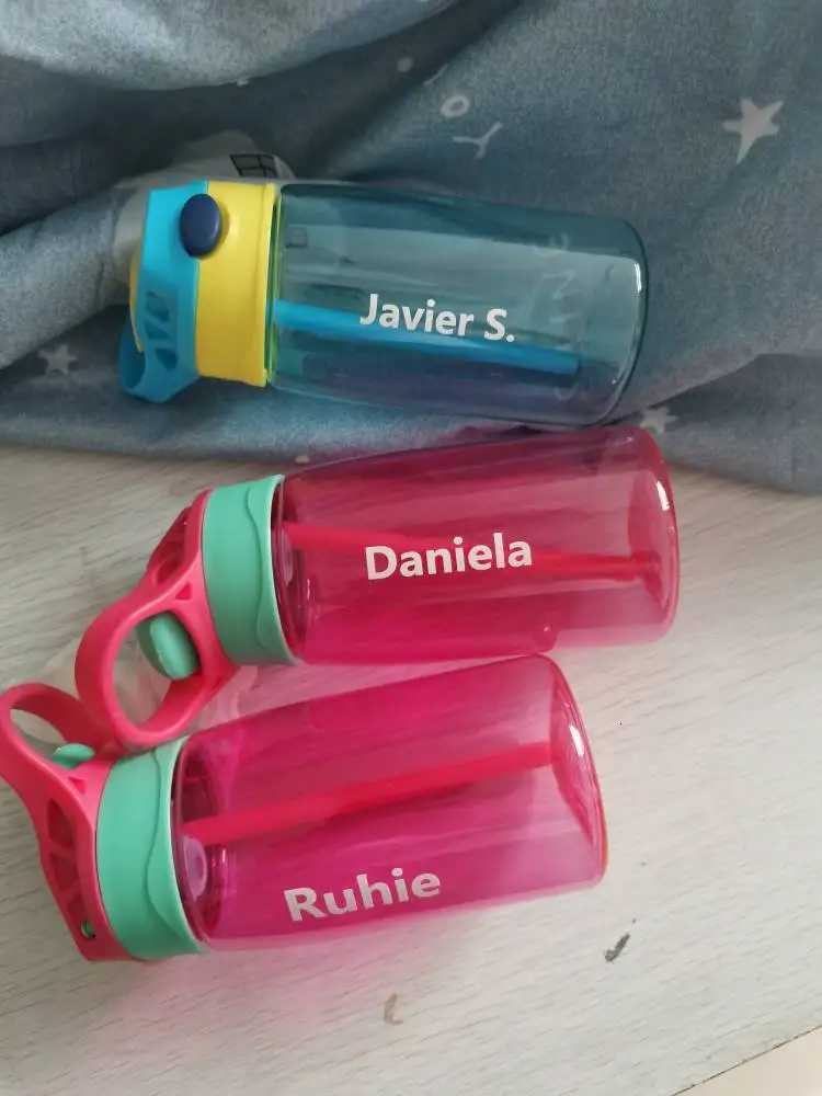 DIY Children Water Bottles Portable 480ML Personalized Outdoor Safety Plastic Drinking Cup For Birth Gift Free Customize NamesW251114