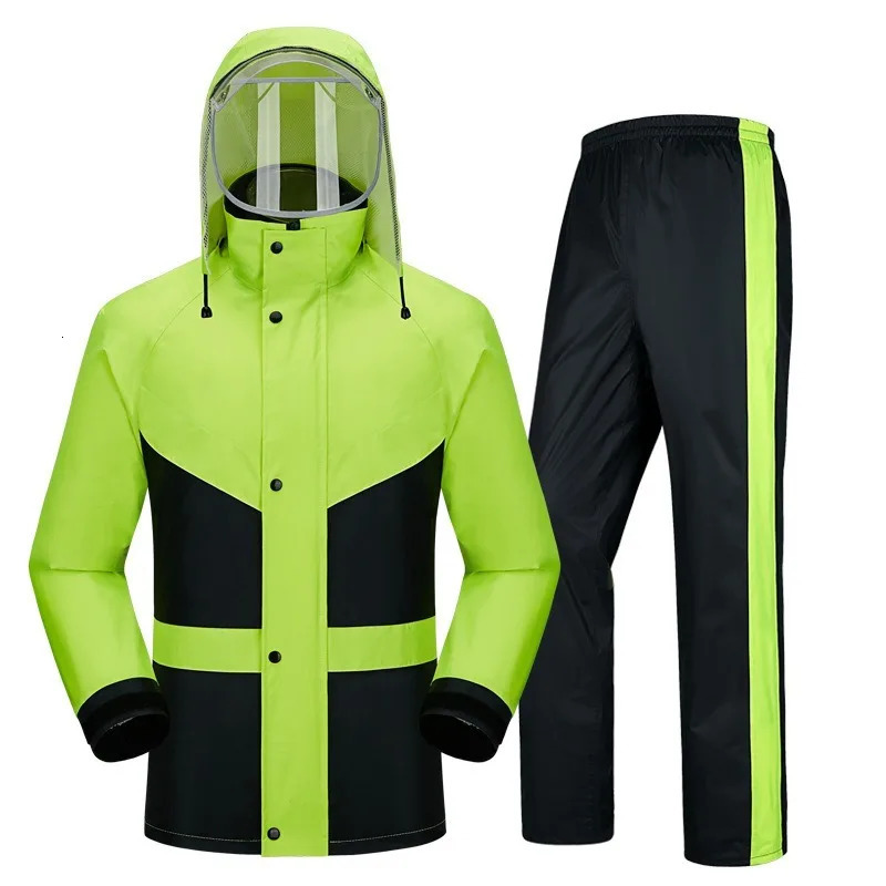 Motorcycle rain jacket pants camping and hiking fishing motorcycle raincoat 250411