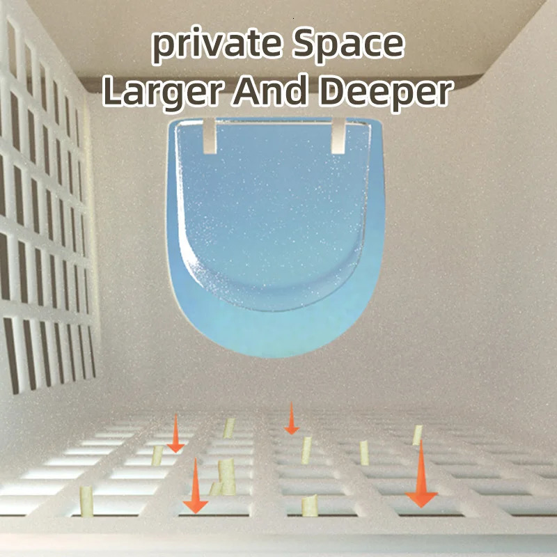 HOOPET Cat Litter Box Large Capacity Cat Litter boxes with Hallway Pet Pan Supplies for Cats and Kittens Splash proof litters 250414