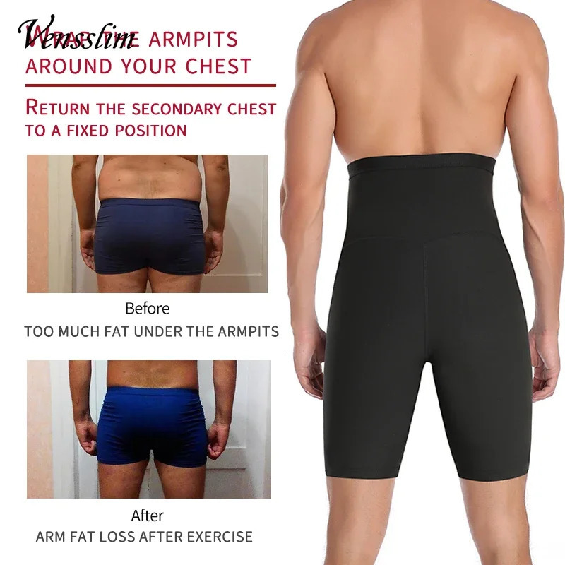 Vensslim Body Shaper Thermo Sauna Pants Men Sweat Waist Trainer Leggings Slimming Weight Loss Workout Compression Shapewear 250415