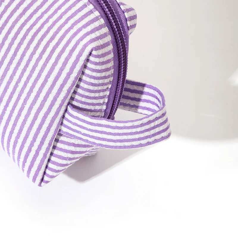 2-piece set womens makeup bag large capacity womens striped makeup bag travel womens storage bag handbagXJ250415