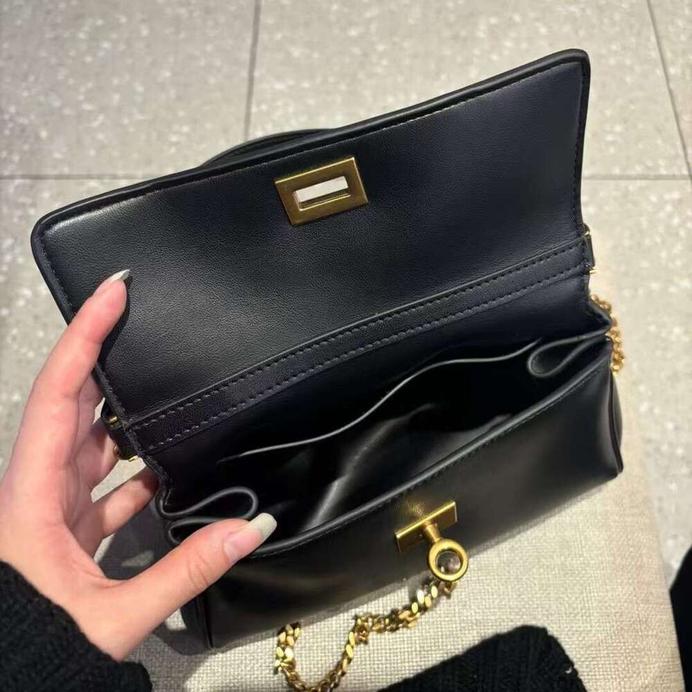 Mm Women's Bags Women's Leather High-End Sense Niche Chain Underarm Women's Commuting New Single Shoulder Crossbody Bag Fashionable And