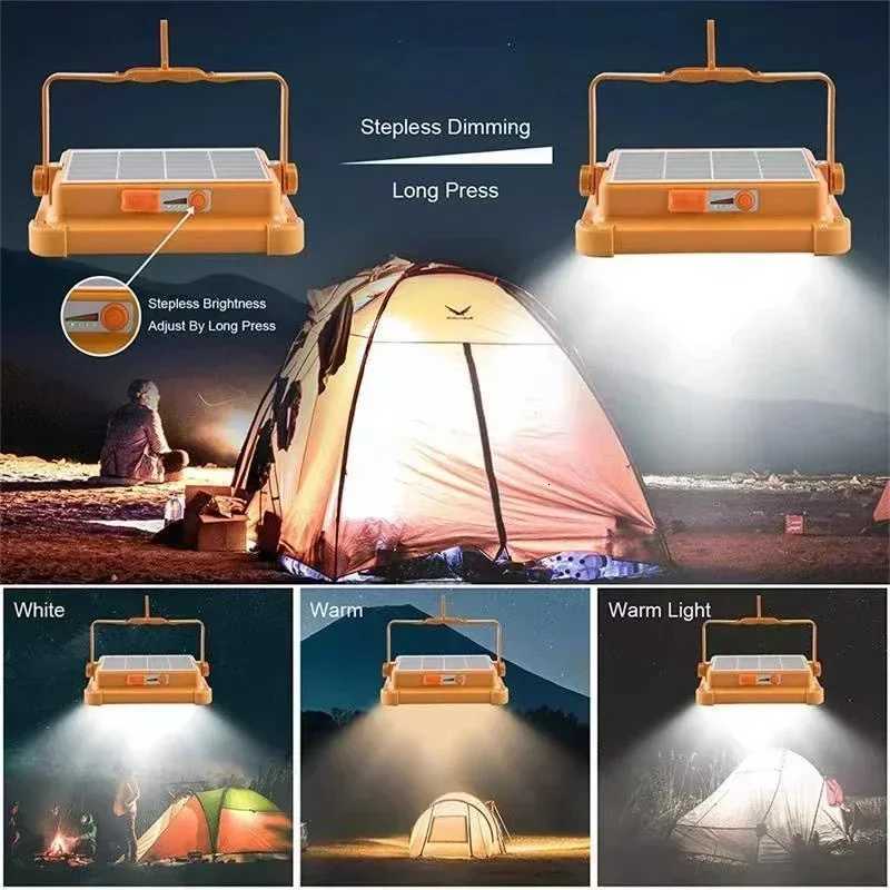 3000000LM 528LED Solar Rechargeable Camping Lantern Portable Flood Light 10000mah Power Bank LED Tent Light Emergency Lighting M251115