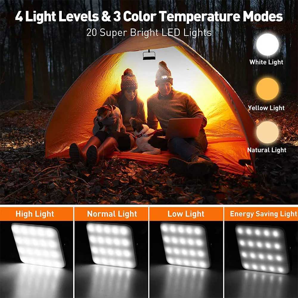 10000mAh Rechargeable Camping Lantern Portable Outdoor Camp Light Magnet Emergency Light Hanging Tent Bulb Powerful Work Lamp M251115