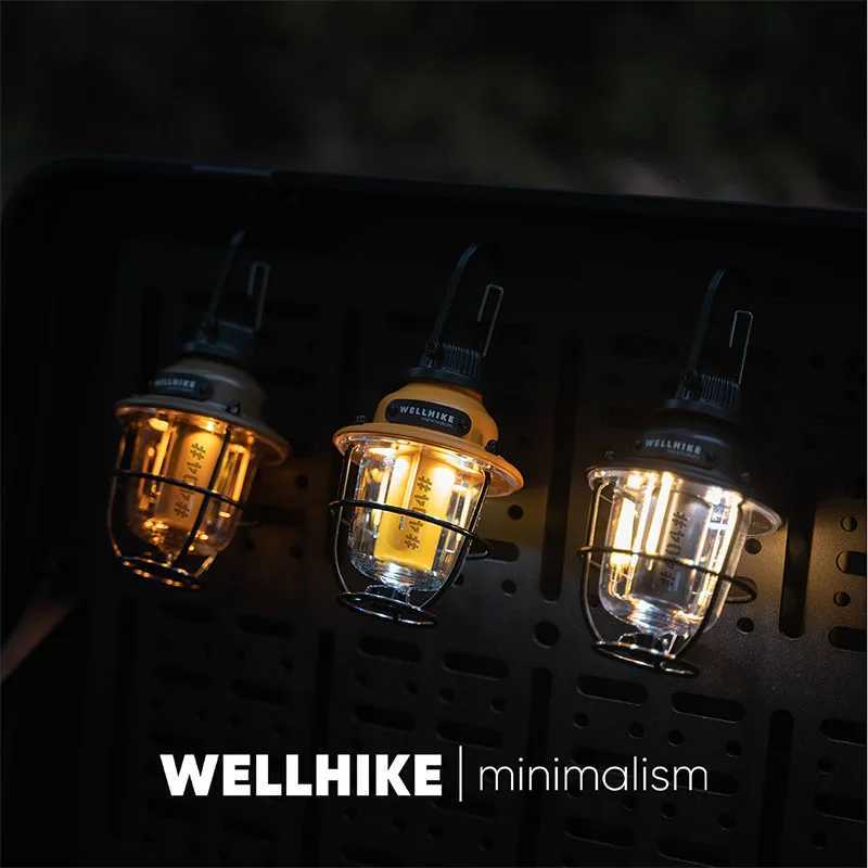 WELLHIKE Outdoor Lock Loose Fruit Lamp Ultra -Long Closer -End Photos Of The Camp Atmosphere Mini Lamp Multi -Gear Adjustment M251115