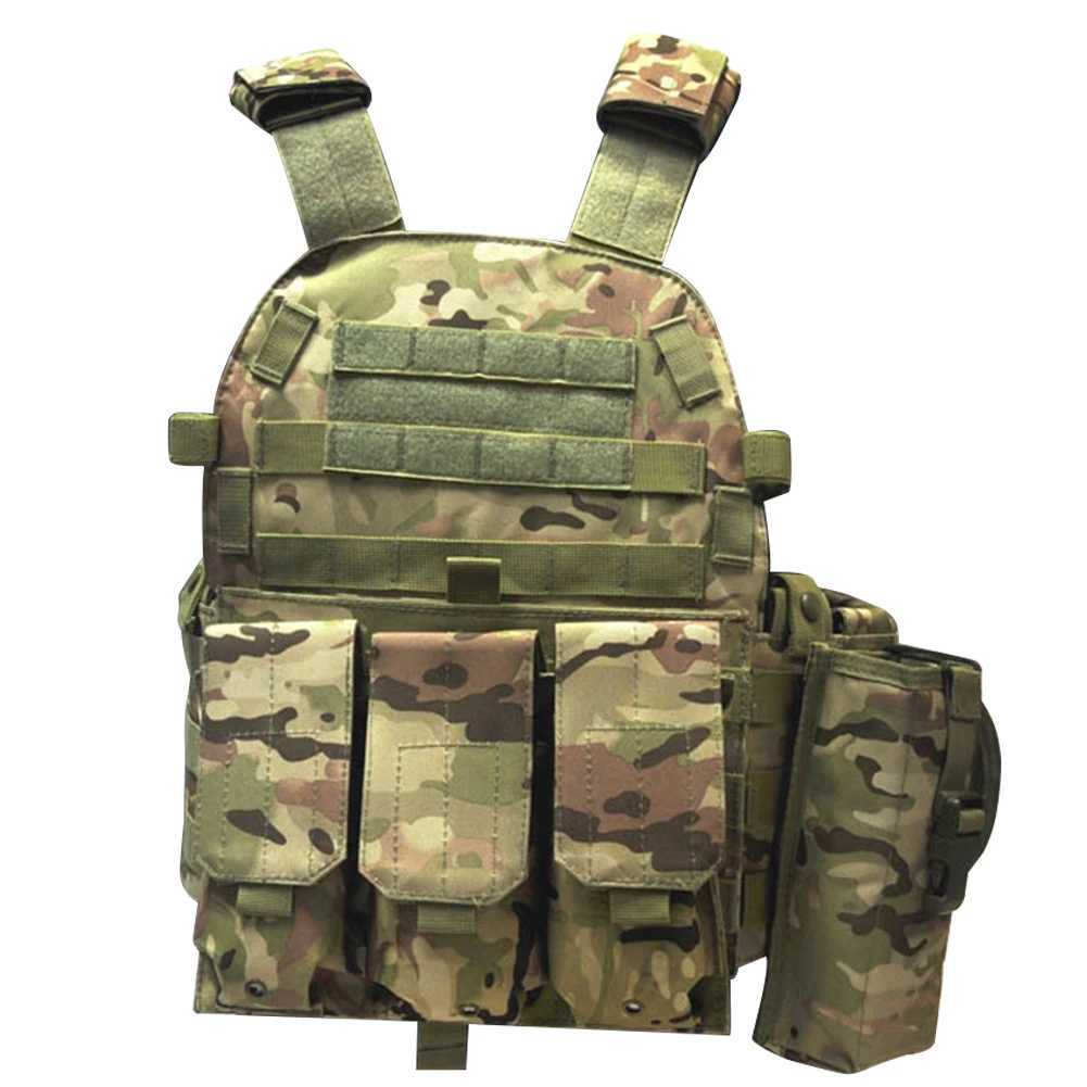 Camouflage Plate Carrier Vest Multi-Functional Paintball Airsoft Vest Adjustable Men Women Combat Equipment for Outdoor Cycling XJ251114