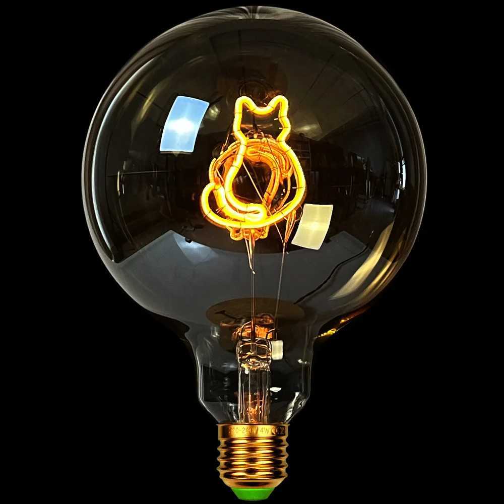 TIANFAN Vintage Led Bulb Big Globe G125 Cat 4W Dimmable Alphabet Led Bulb 220V 100V E26 E27 Decorative Edison Bulb C251115