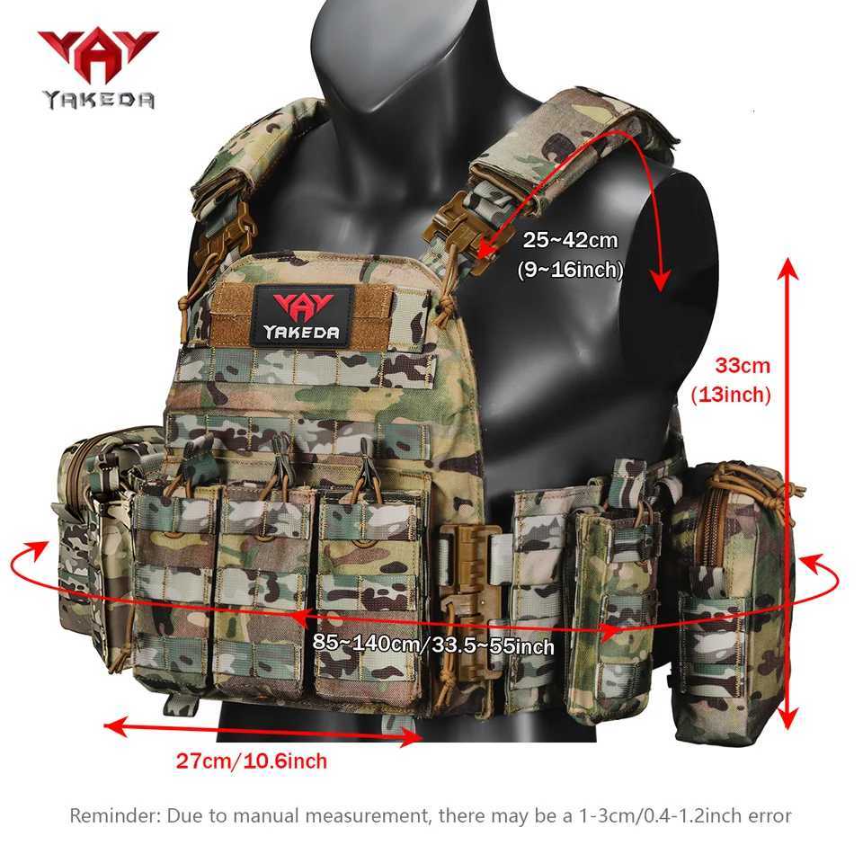 YAKEDA Quick-Release Three-in-One Equipment Bag Hunting Vest with Six-Piece Accessory Set Detachable and Expandable XJ251114
