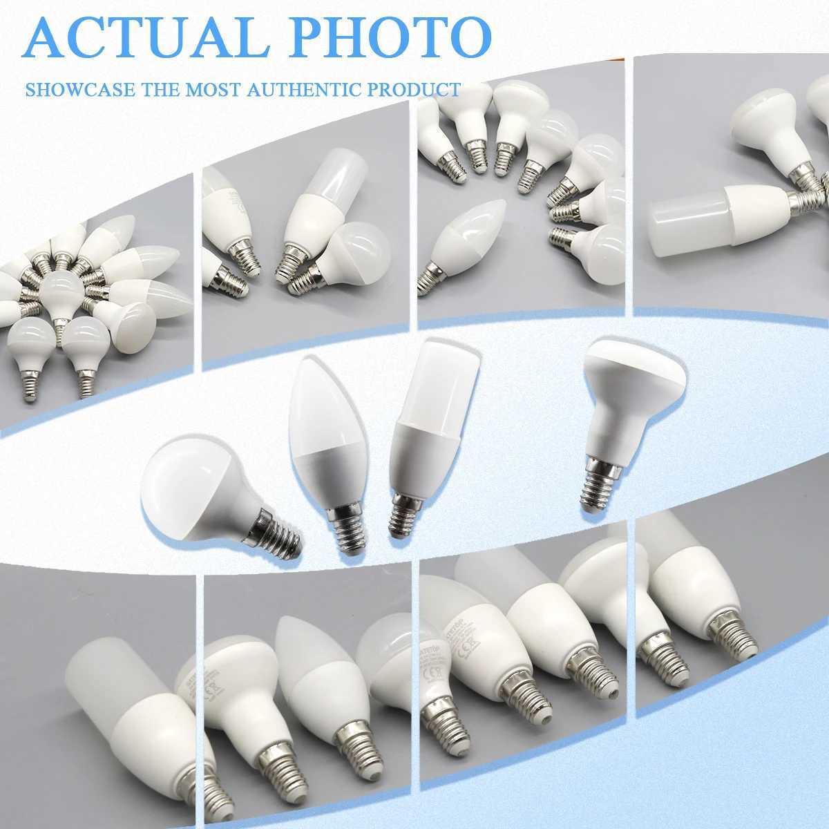 2pcs E14 LED Bulb Lamps G45 C37 T37 R50 AC 220V 240V 3W 7W 9W No Flicker hight cri Lamp for Home Bedroom energy-saving bulbs C251115