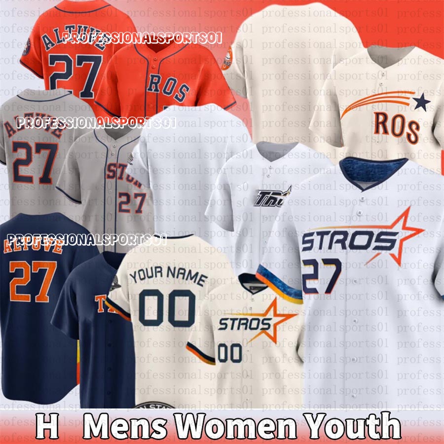 #27 Jose Altuve Jersey #2 Alex Bregman Yordan Alvarez Astros Jerseys Kyle Tucker Josh Hader Justin Verlander Jeremy Pena Custom City Baseball Jerseys