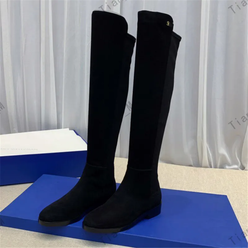 Winter Opyum Over the knee Boots pointed toes Thigh-high boot Letter high heels stretched Leather sole for women luxury designer heeled shoes factory BOX