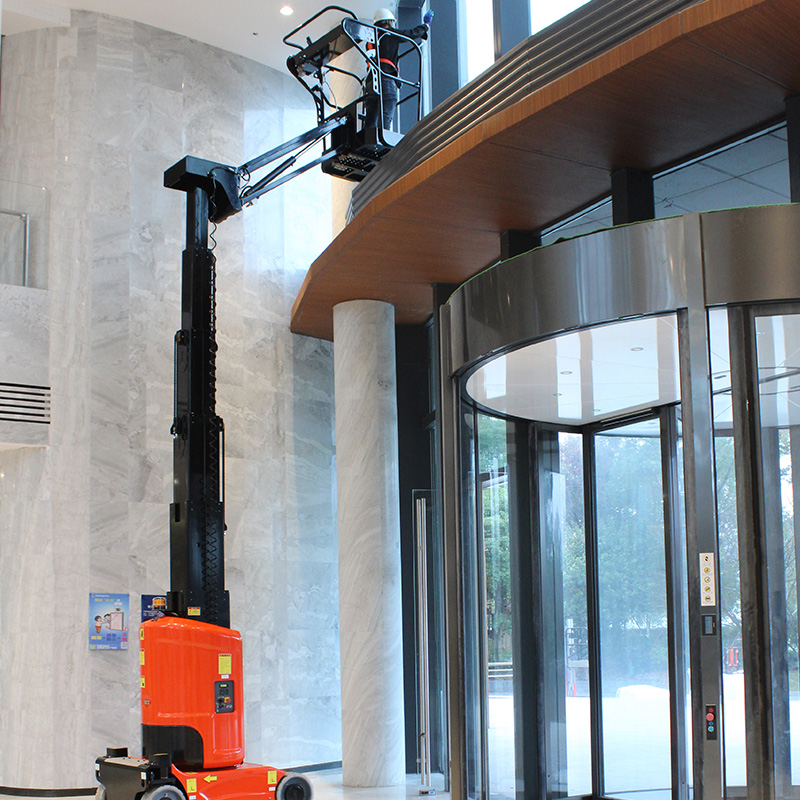 Electric Motor 200kg Self-propelled Person Vertical Mast Compact Boom Lift