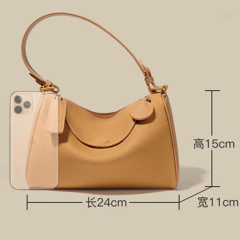 UWUW 2025 New Genuine Leather Single Shoulder Crossbody Bag Solid Color Button Zipper Versatile High-Capacity Bags