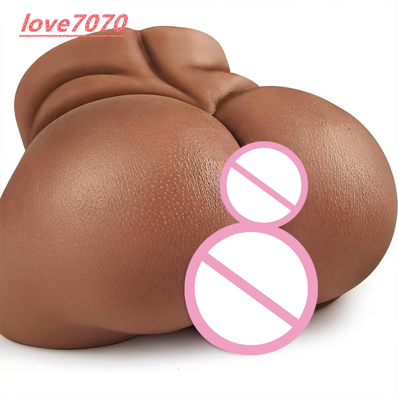 75lb Brown Tight Channel TPE Male Masturbator Sexy Plump Fat Design Soft Material Male Masturbation Sex Toy for Men