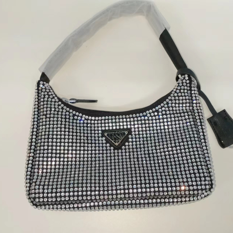 Luxury Bead Rhinestone Shoulder Bags Women Shiny Diamond Handbags Hobos Beading Baguettes Bling Beads Purses Glittering Diamonds Handbag Totes Bag Top