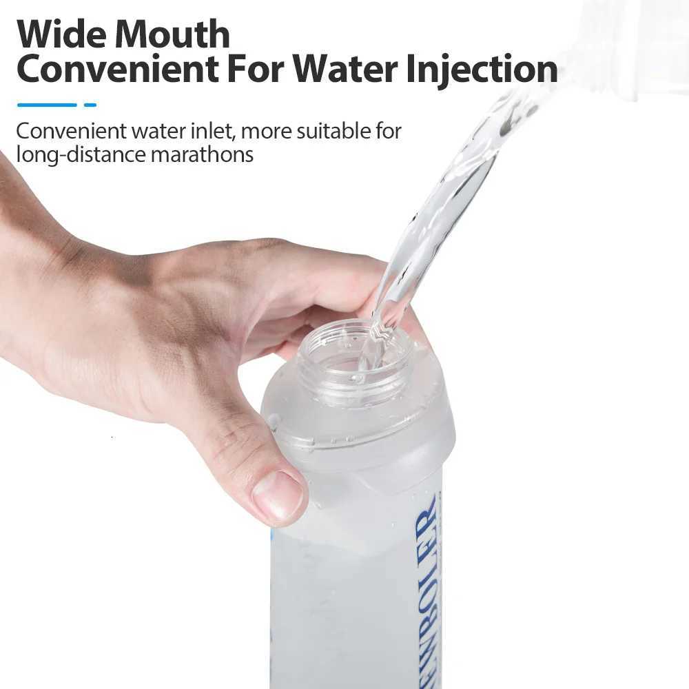 1L Folding Water Bottle TPU BPA-Free Collapsible Soft Flask Outdoor Sport Hiking Camping Running Portable Soft Water BottleW251114