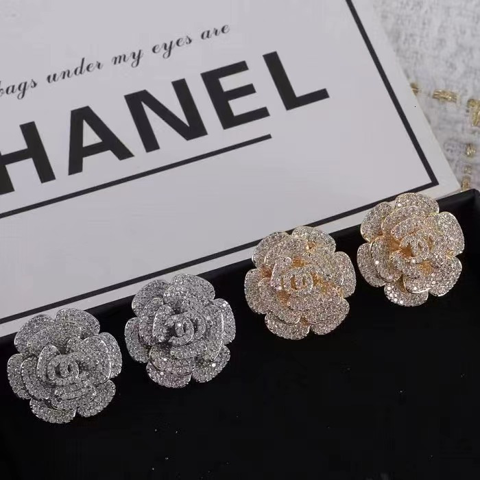 stud chanelearings designer earrings luxury jewelry for men women gold silver woman 2025 new floral double c rhinestone brass high-end channels chanelly 0IK5