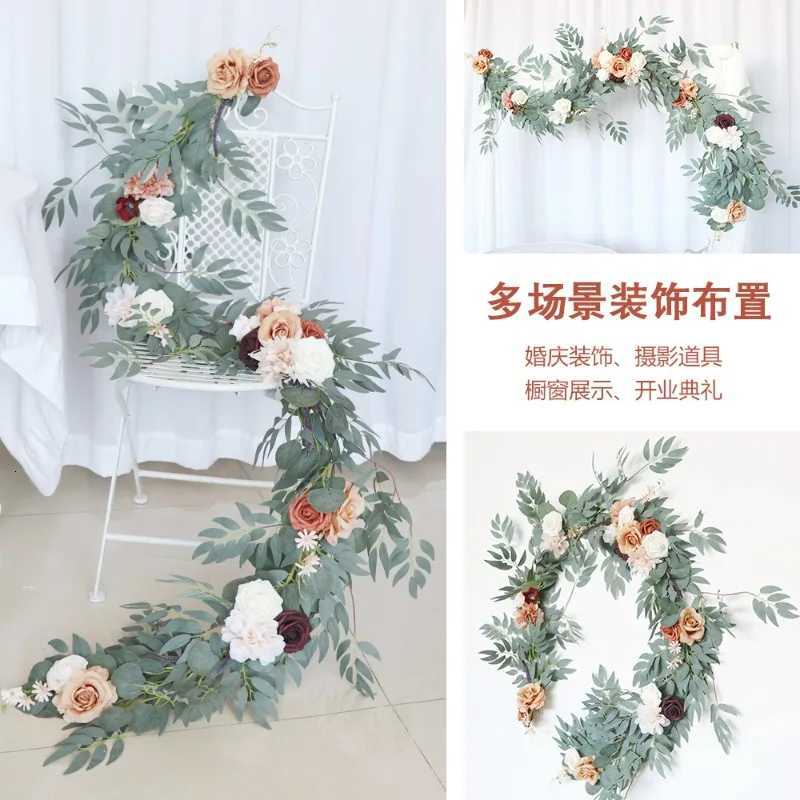 Cross-border Spot Simulation Rose Vine Table Flower Hotel Decoration Banquet Vine Wreath Decoration Wedding Arch FlowerM251115