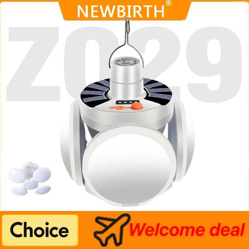 Solar LED Camping Lantern Tent Lamp With Hook Portable Outdoor Football Folding Light Emergency Hurricane Camp Lamp M251115