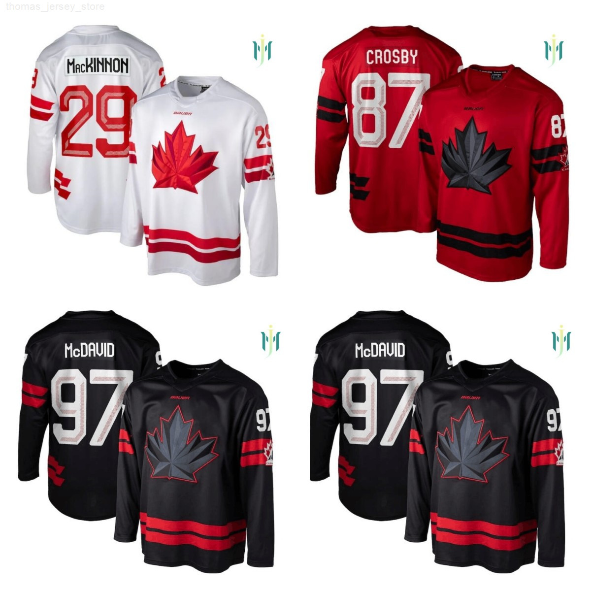 2026 new 87 Sidney Crosby 4 Nations Faceoff Champion Canada Mens custom Hockey Jerseys Nathan MacKinnon Cale Makar Mitch Marner - all stitched women kids