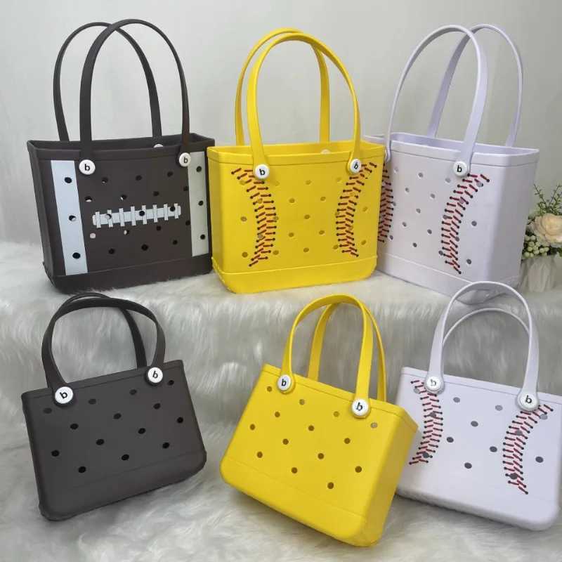 1 piece EVA beach bag large capacity waterproof mesh handbag portable travel sports equipment organizer wear-resistant design W250415