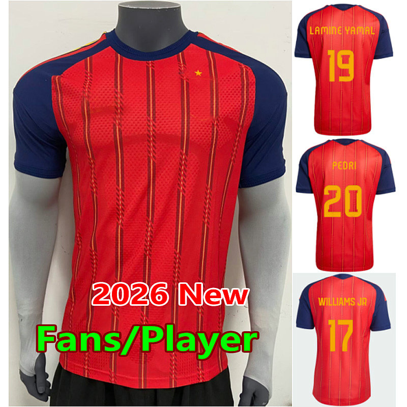2025 Espana GAVI CUBARSI soccer jerseys PEDRI camisetas de futbol 26 27 RODRIGO LAMINE YAMAL football shirt WILLIAMS JR MERINO OLMO FABIAN men kids uniform