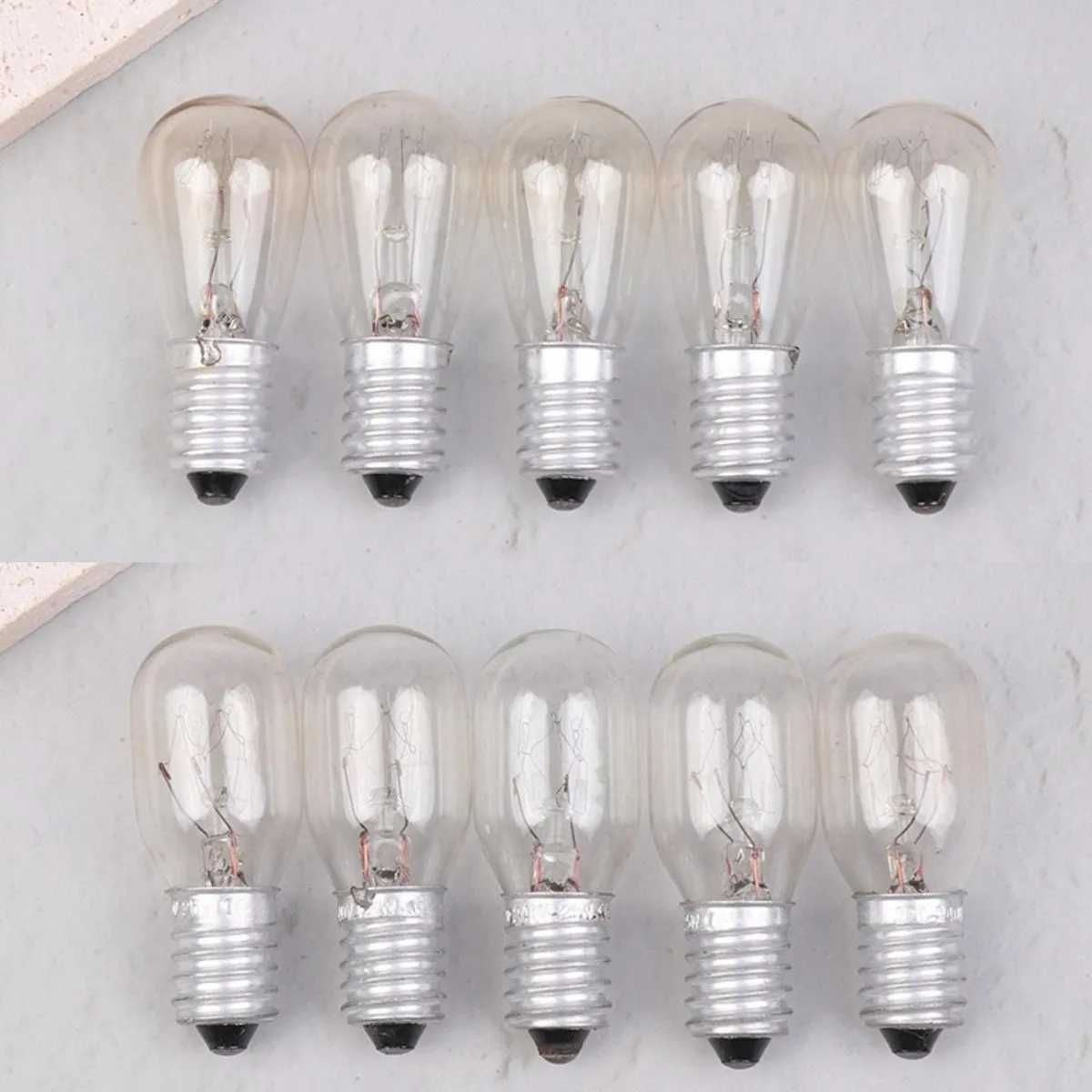 5PCS E14 Salt Lamp Globe Bulb 10/15/20/25W 220V-230V Incandescent Bulb Household Refrigerator Oven Light Bulb Replace Bulb C251115