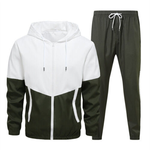 2 Mens Sweatsuits Piece Sports Jacket Tracksuit Sets Casual Pants Jogging Suits