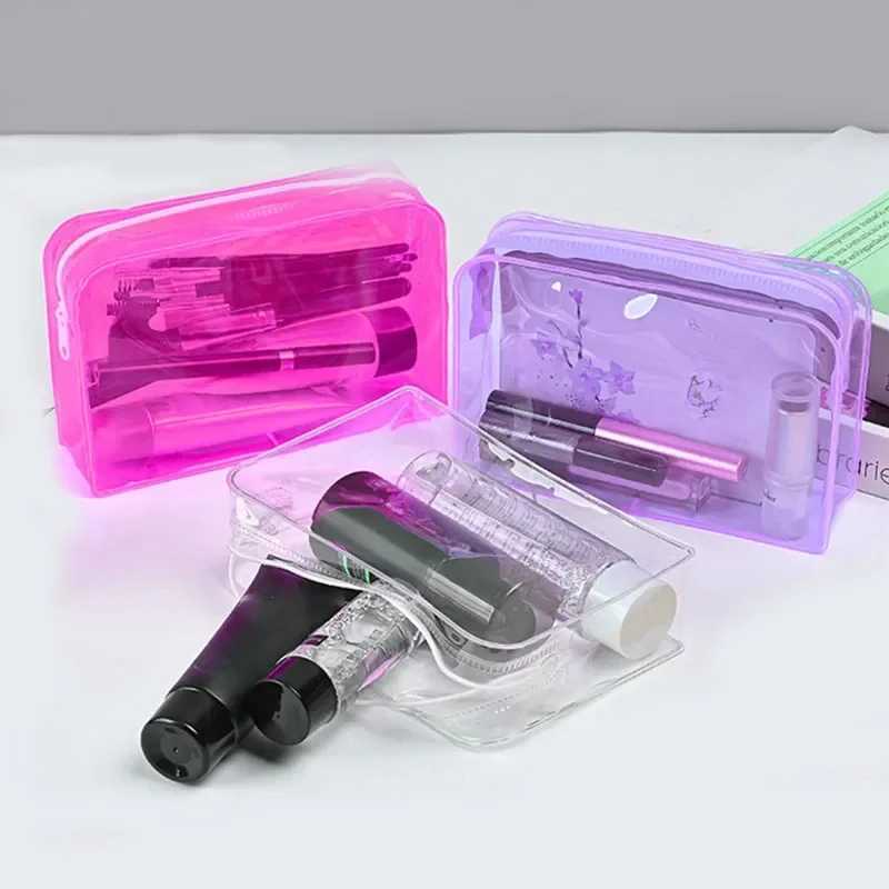 Candy colored transparent makeup bag PVC waterproof large capacity makeup bag travel makeup bagXJ250415