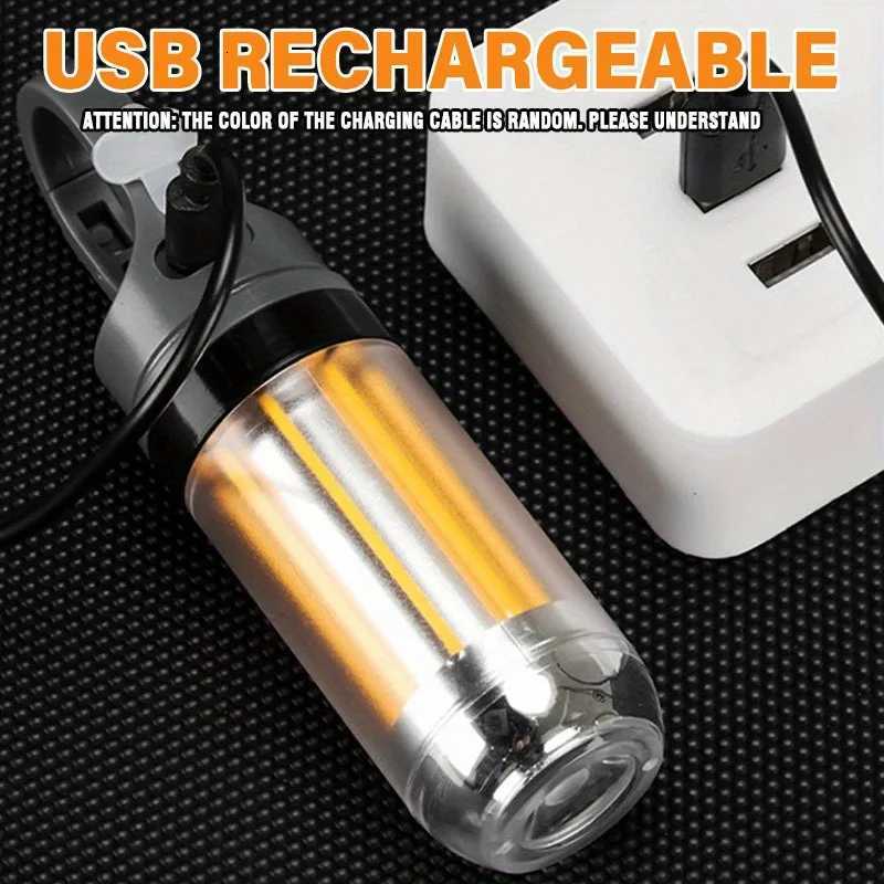 USB-C Rechargeable LED Camping Lantern with Hook LightweightHandheld Flashlight for HikingExploringFishing Emergency Work M251115