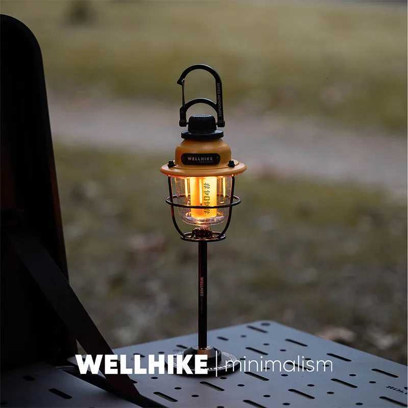 WELLHIKE Outdoor Lock Loose Fruit Lamp Ultra -Long Closer -End Photos Of The Camp Atmosphere Mini Lamp Multi -Gear Adjustment M251115