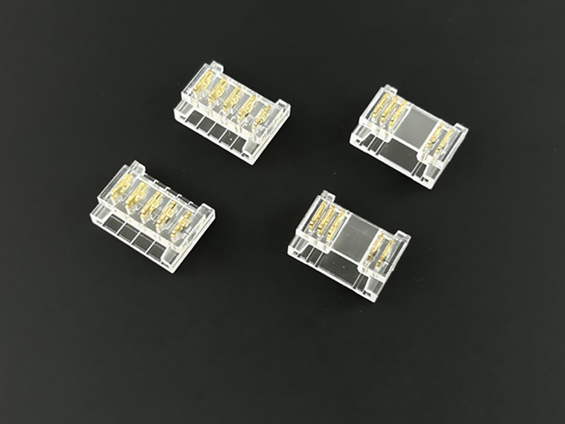 5pin RGBC SMD COB LED strip connector without dark area single head connection line L-shaped corner crystal buckle