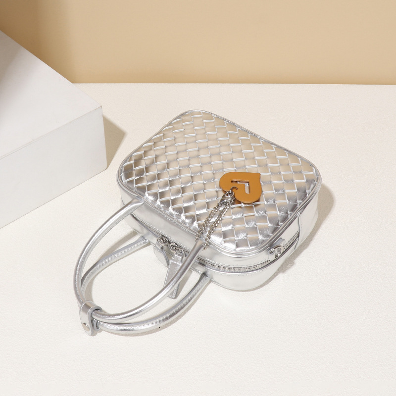 2025 New Woven Bag Women's Fashion PU Leather Handbag Commuter Designer Crossbody Shoulder Bag