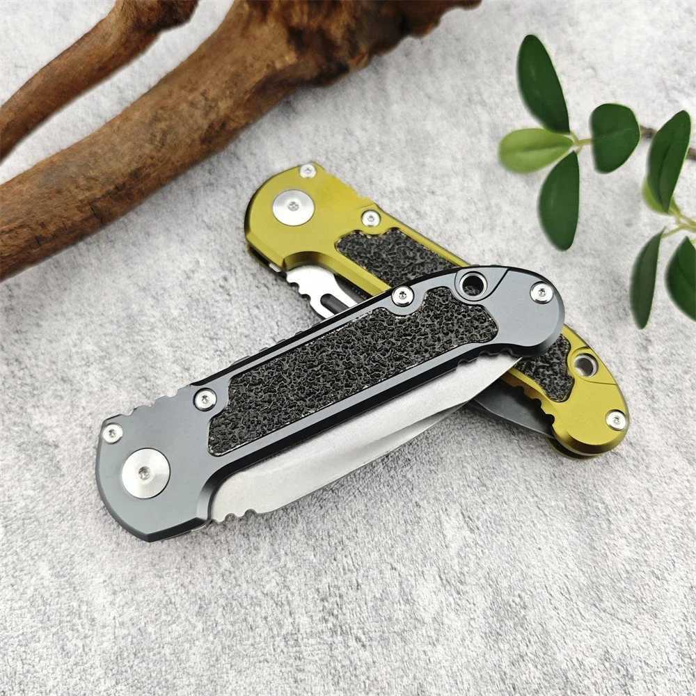 LUDT Third Generation Tactical Folding Knife 3.38-inch D2 Blade Aluminum Handle Camping Hunting Pocket Knife EDC Outdoor Survival KnifeXJ250415
