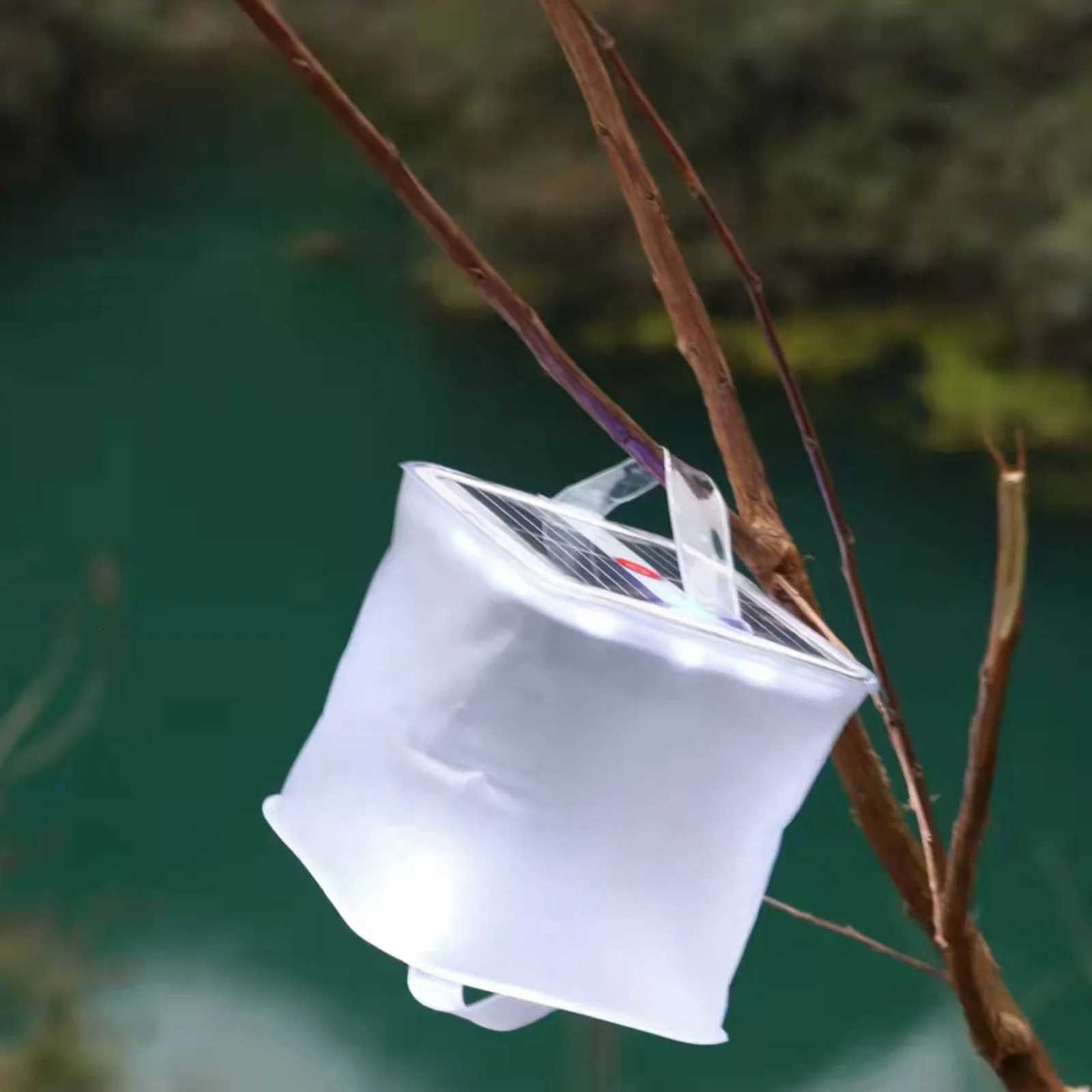 Camping Inflatable Lanterns Solar Tent Lights Portable Folding Led Lantern Adjustable Outdoor Flashlight For Fishing Hiking M251115