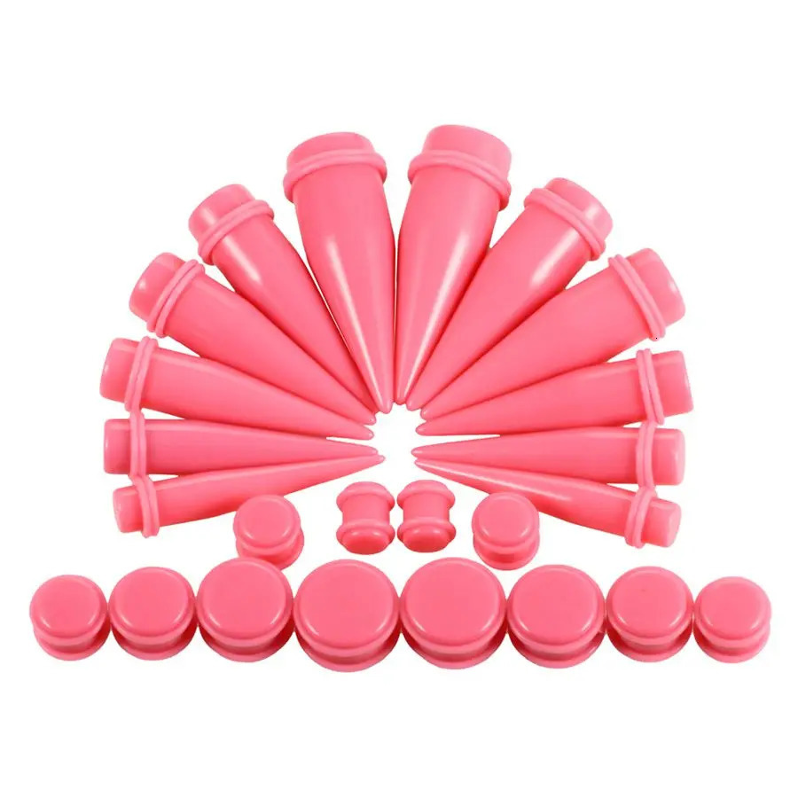24pcs/lot Acrylic Big Gauges Kit Spiral Ear Taper Tunnel Plug 00G-20mm Ear Stretching Expander Kit Body Piercings Jewelry 250408