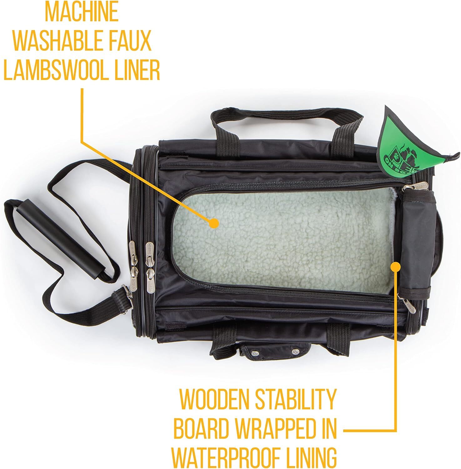 sherpa on wheels indoor pet dog harness black large size suitable for all breeds and sizes