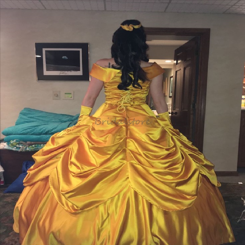 Baroque Costume Gold South Belle Prom Dress Pleat Off Shoulders Ball Gown Victorian Evening Dress Lace Up Birthday Party Gown Vestidos De 15 Quinceane