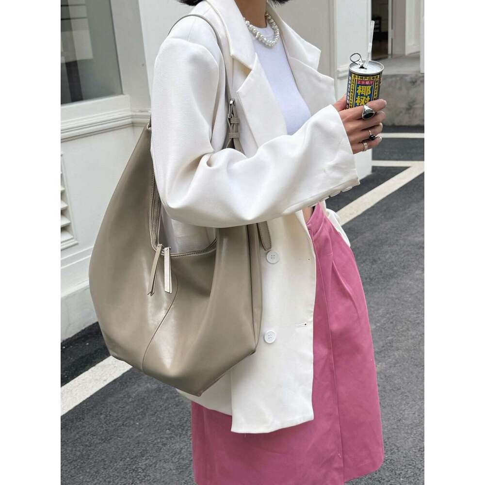 Mm Women's Bags Niche Design Women's New Versatile Leather Tote Large Capacity Commuter Underarm Single Shoulder Crossbody Bag