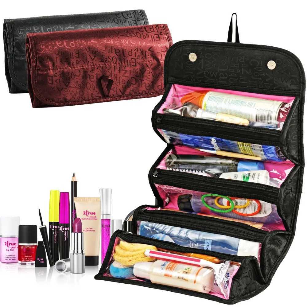 ROLL-N-GO Cosmetics Organic Makeup Bag Hanging Toilet Bag Company Travel Kit ROLL-N-GO Jewelry BagXJ250415
