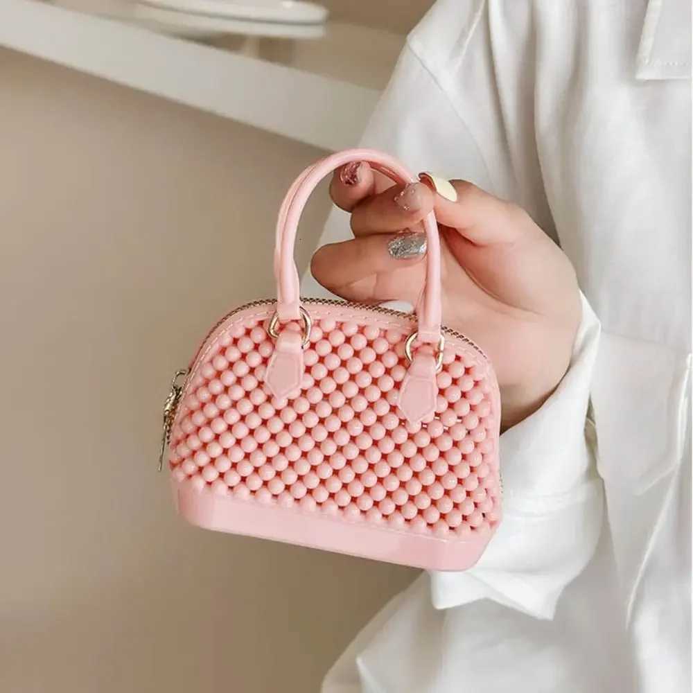 Portable PVC Pearl Shell Bag Hand-held Chain Jelly Bag One Shoulder Breathable Handbag WomenW251115