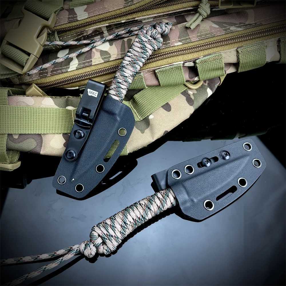 New high-quality MKC straight knife 440C blade nylon rope handle outdoor camping hunting knife cutting toolXJ250415