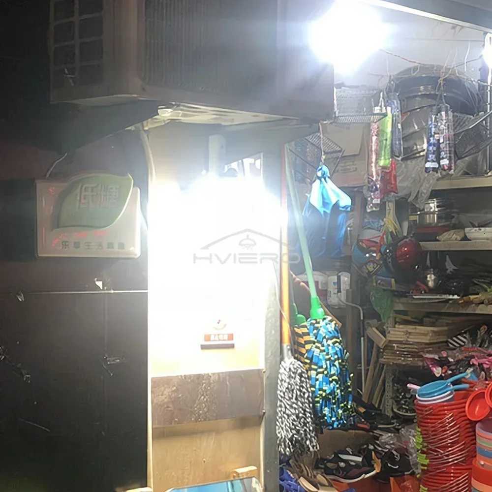 1Pcs Rechargeable LED Bulb Lamp Remote Control Solar Charge Lantern Portable Emergency Night Market Light Outdoor Camping Home M251115