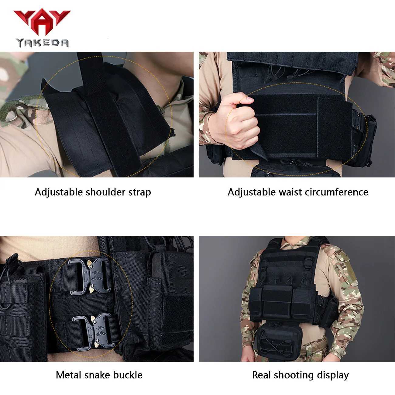 YAKEDA Multi-functional Training Vest Moller System Metal Easy to Wear and Remove Outdoor Training Vest XJ251114