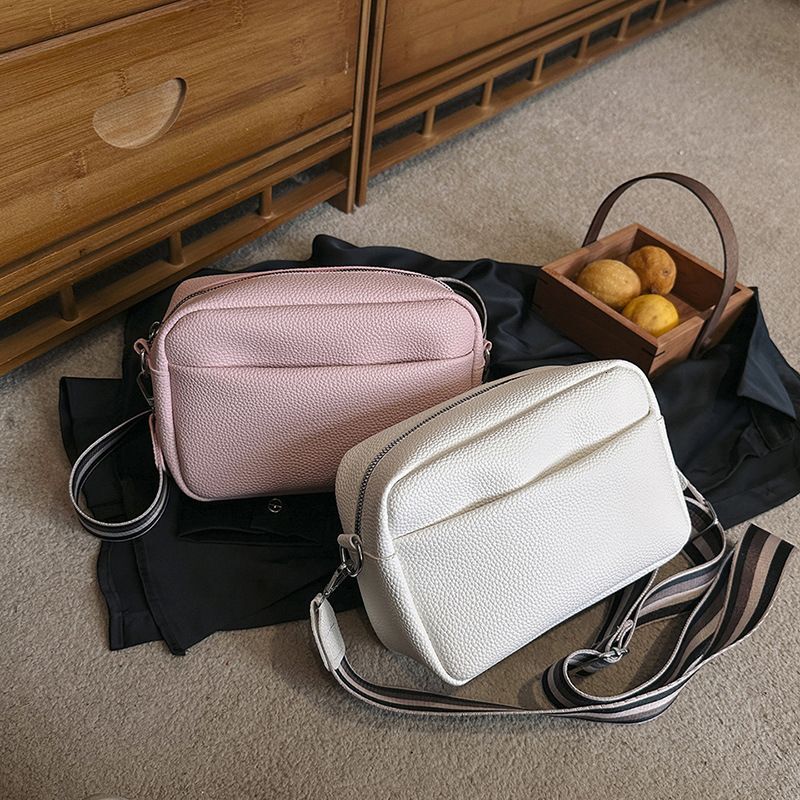 Trendy New Cross-Border Trade Solid Color PU Crossbody Women's Shoulder Small Square Bag