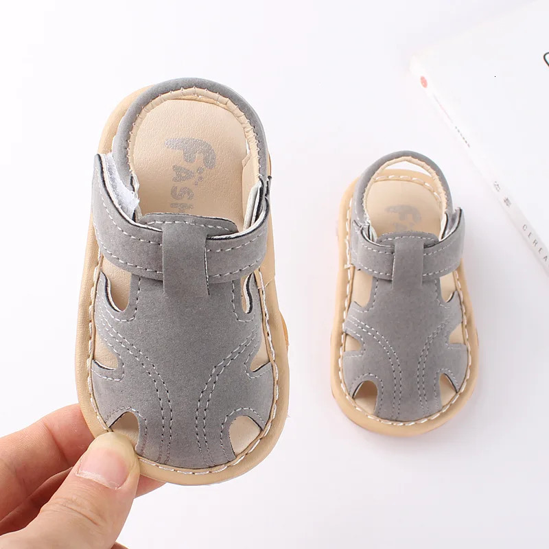 Baby Girl Boy Summer Sandals Candy Color Kids Shoe Infant Anti-collision Toddler Whistle Shoe Soft Bottom Kid Child Beach Sandal 250415