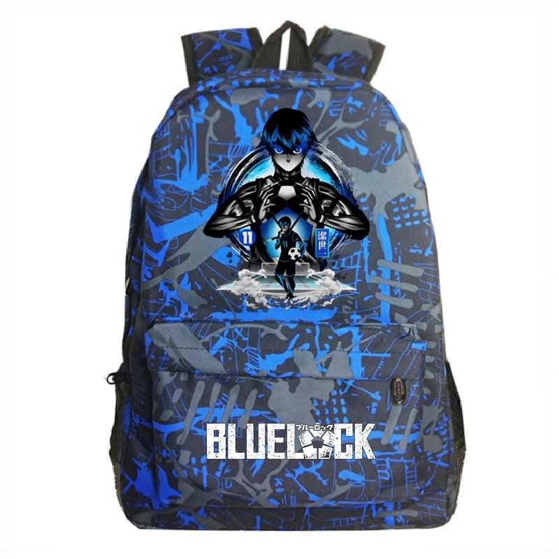 Hot Anime BLUE LOCK Fashion Backpack Nagi Isagi Yoichi Graphic School Bags Cosplay Travel Rucksack Boys Girls Cartoon BookbagW251114