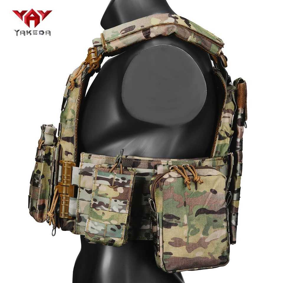YAKEDA Quick-Release Three-in-One Equipment Bag Hunting Vest with Six-Piece Accessory Set Detachable and Expandable XJ251114