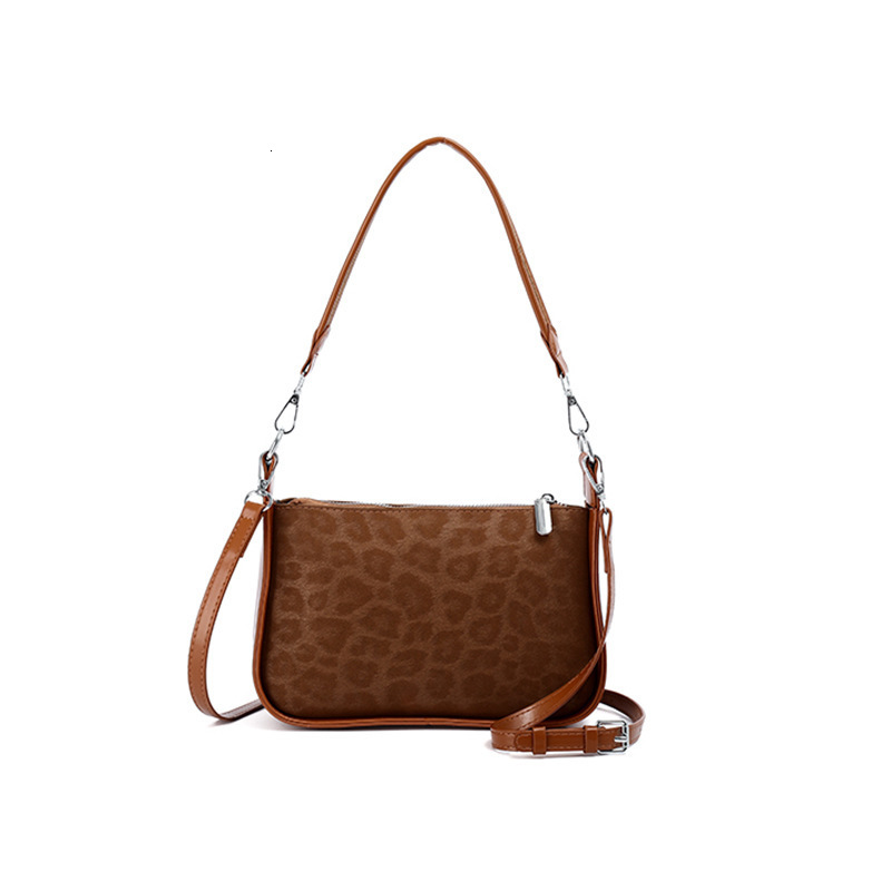 Hot-Selling Underarm Bag for Women New Simple Leopard Print Shoulder Bag Korean Niche High-End Crossbody Small Square Bag