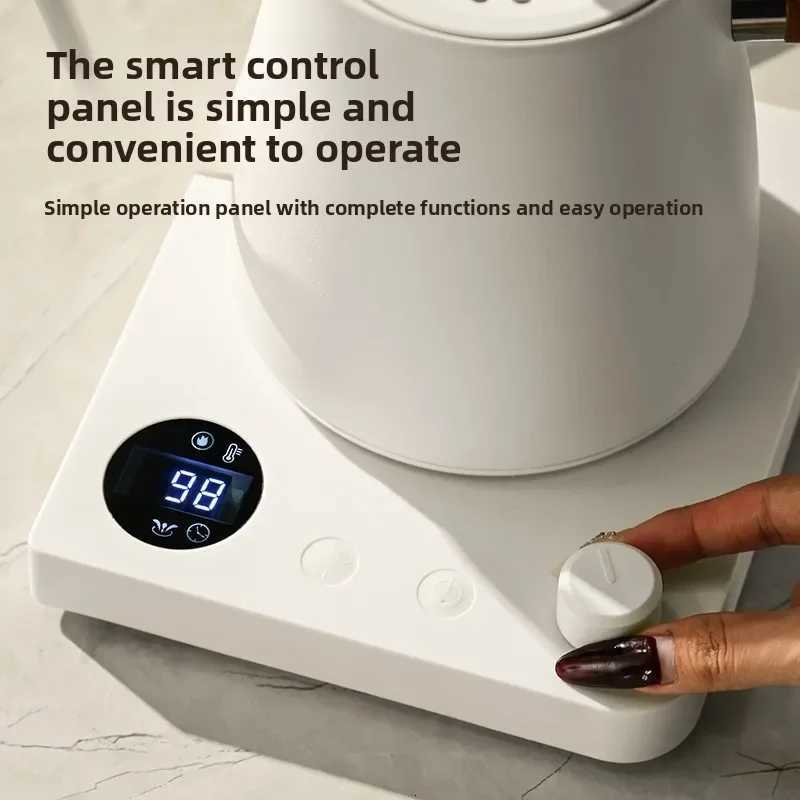 1000W Electric Kettle Household 304 Stainless Steel Coffee Pot Intelligent Temperature Regulation LED Display Safe Anti Scalding Y251114